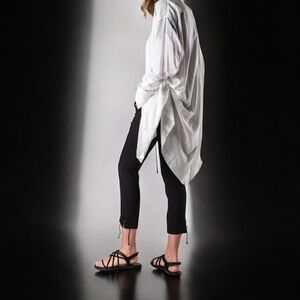 Ann Demeulemeester black tucson nero leather cord strap sandals